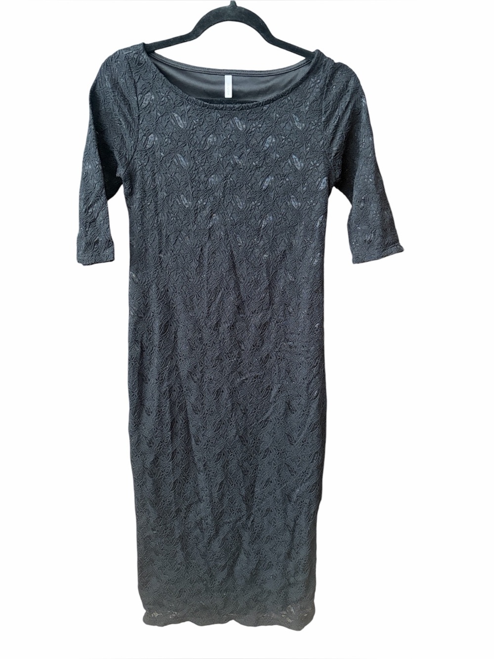 Classic Black Lace Sheath Dress - Elegant Women's Maternity Dress